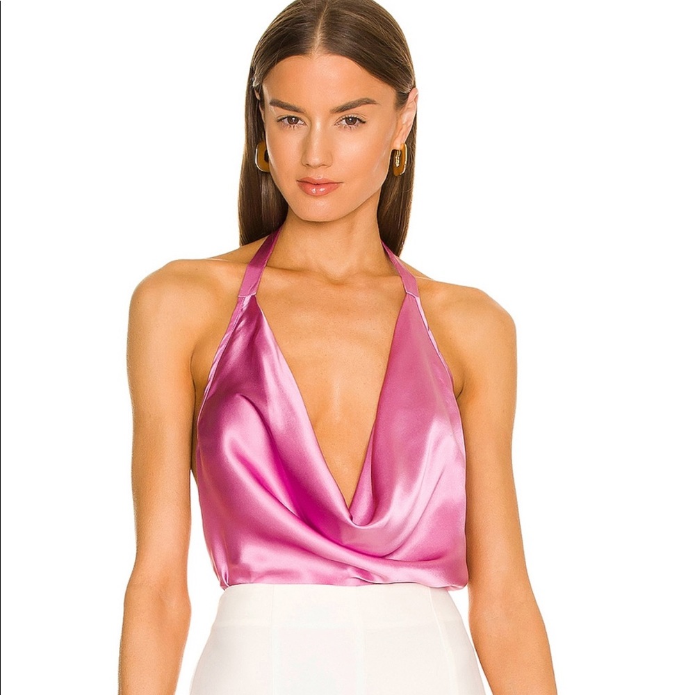 NWT Cami NYC 100% silk Pink halter top -XS - Picture 1 of 6